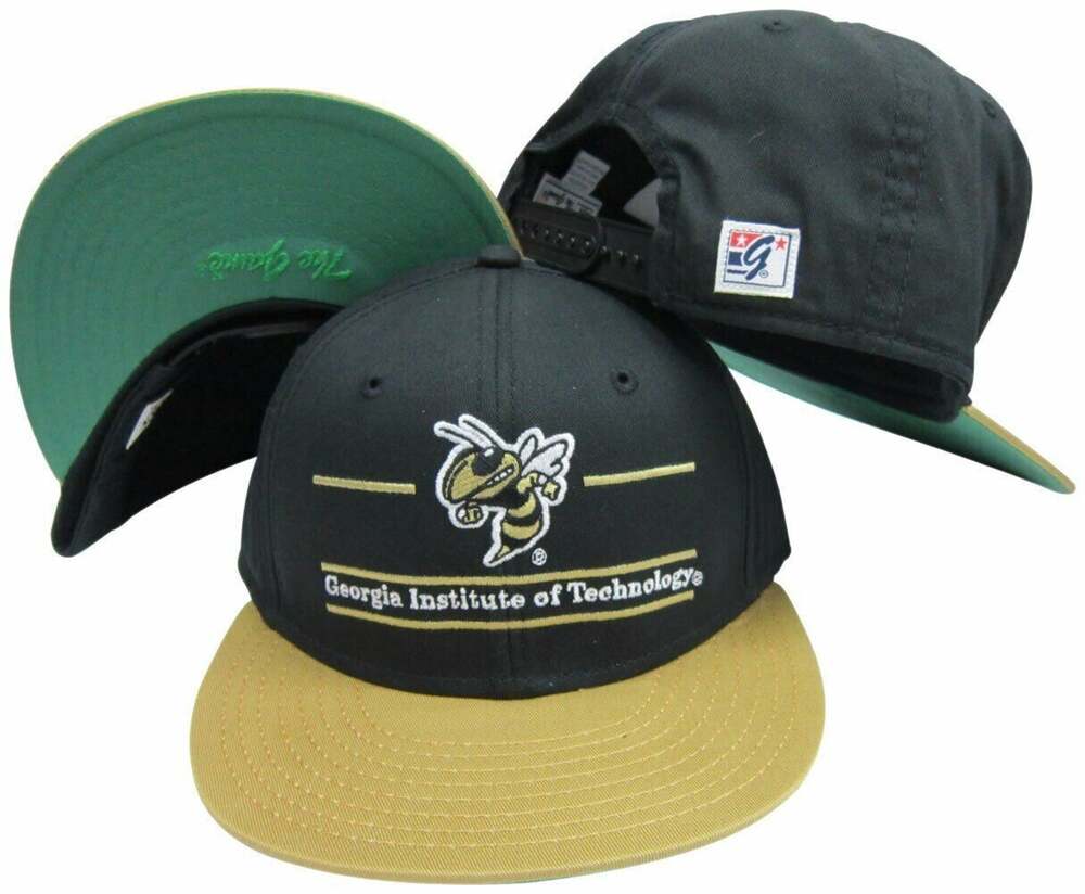 The Game Vintage Classic Split Bar Georgia Tech Yellow Jackets Snapback Hat/Cap
